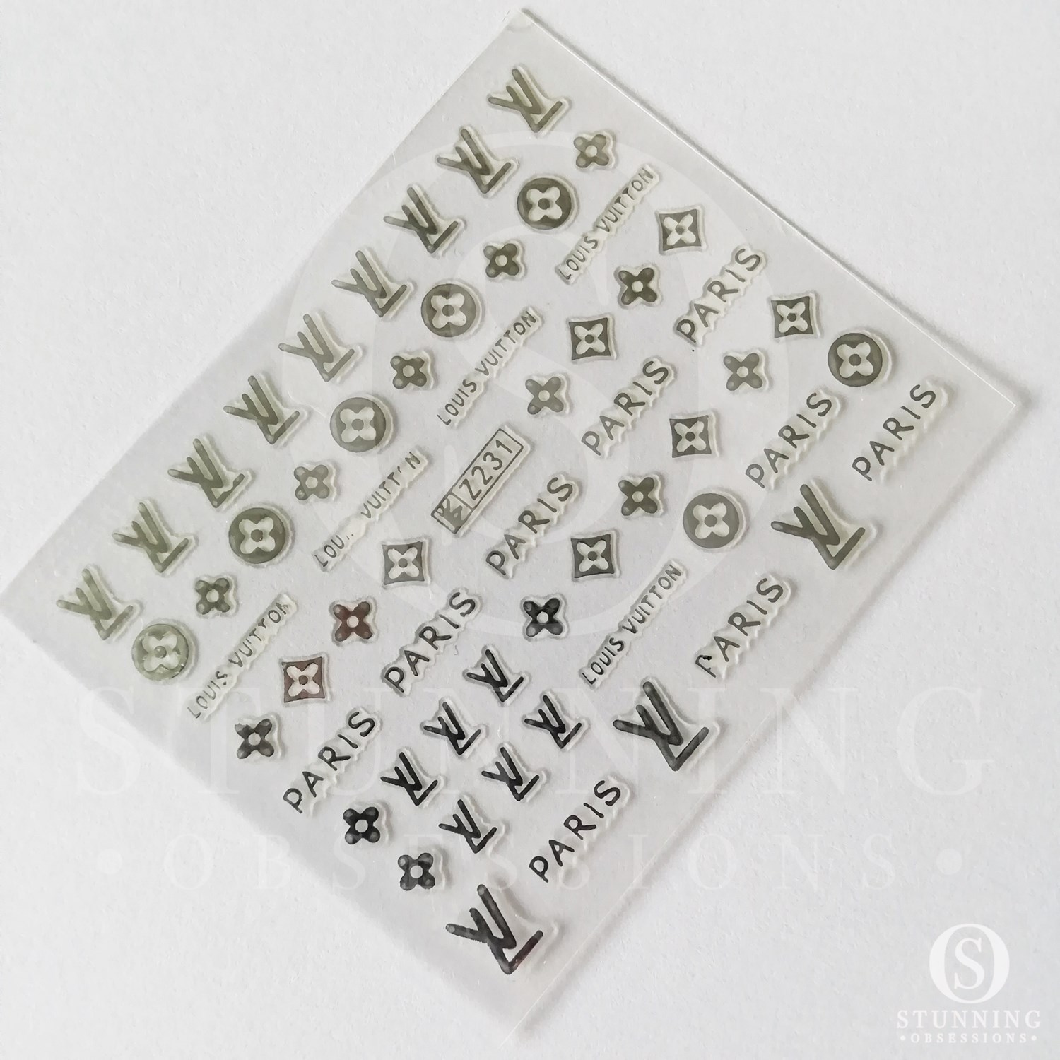 Nail Sticker - Designer Logo LV S - Stunning Obsessions